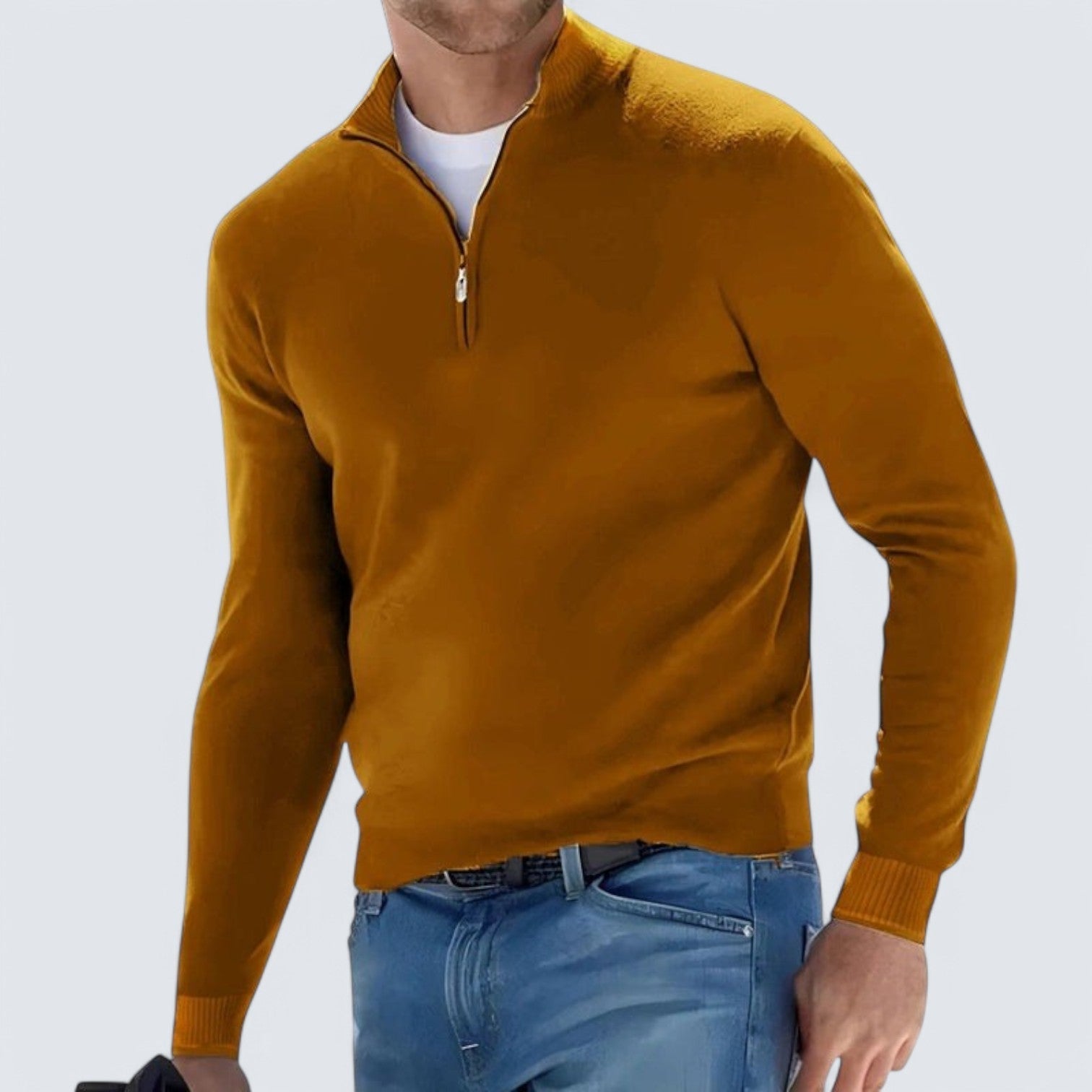 Heren Zipper Pullover | Korte Ritsstijl
