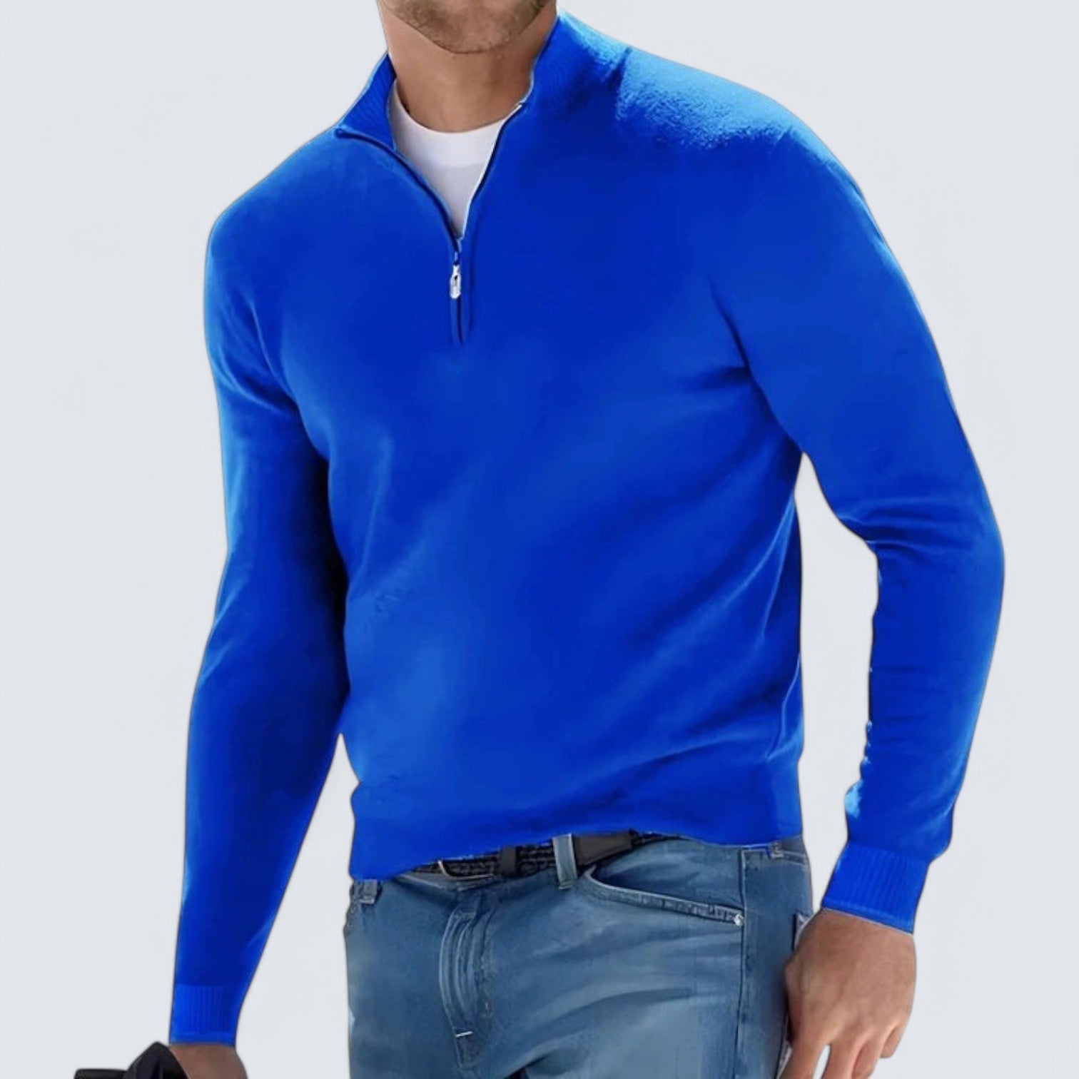 Heren Zipper Pullover | Korte Ritsstijl