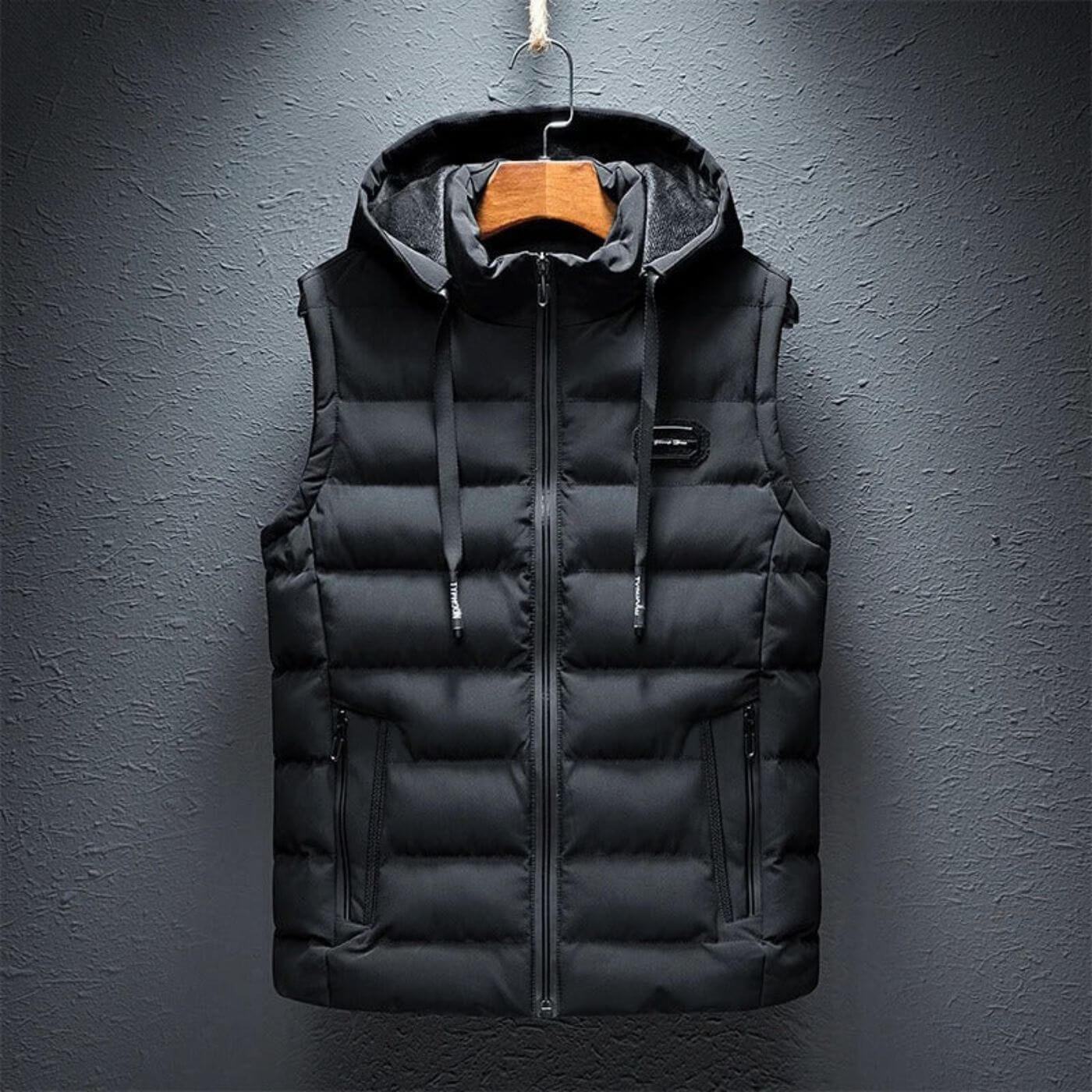 Max | Heren overgangsvest | Licht met capuchon