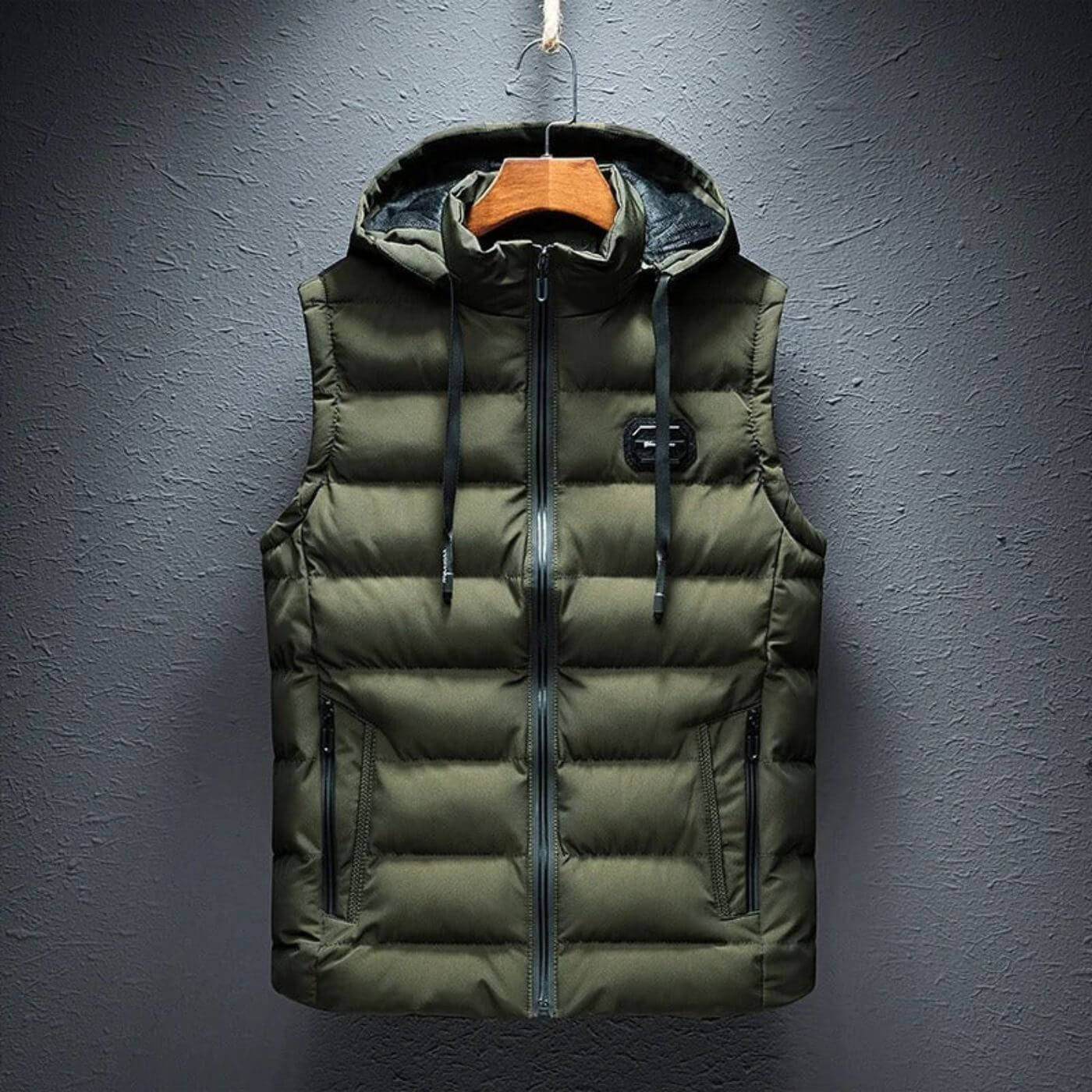 Max | Heren overgangsvest | Licht met capuchon