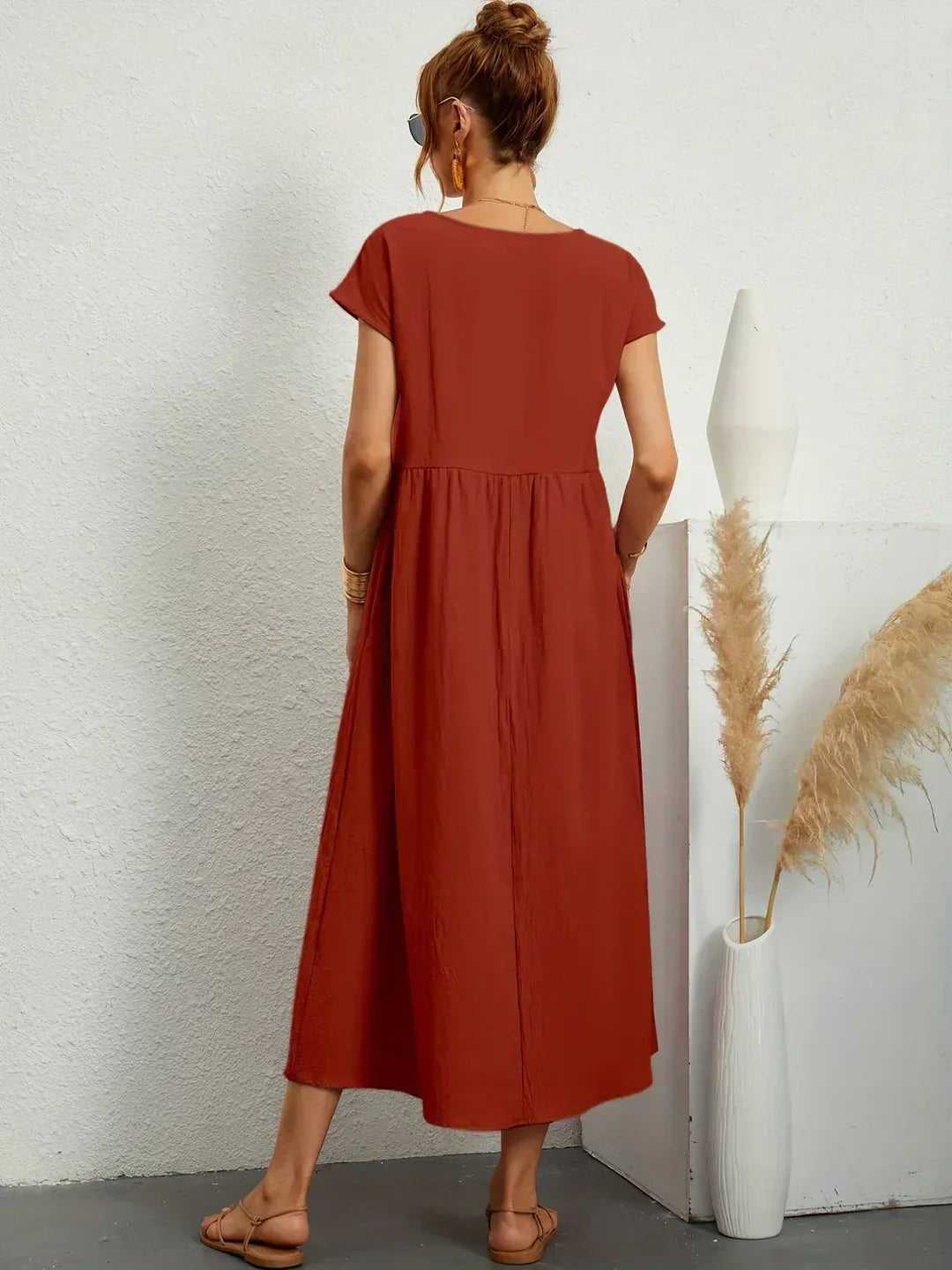 Sophie | Abito estivo elegante in lino per donne | Maxi