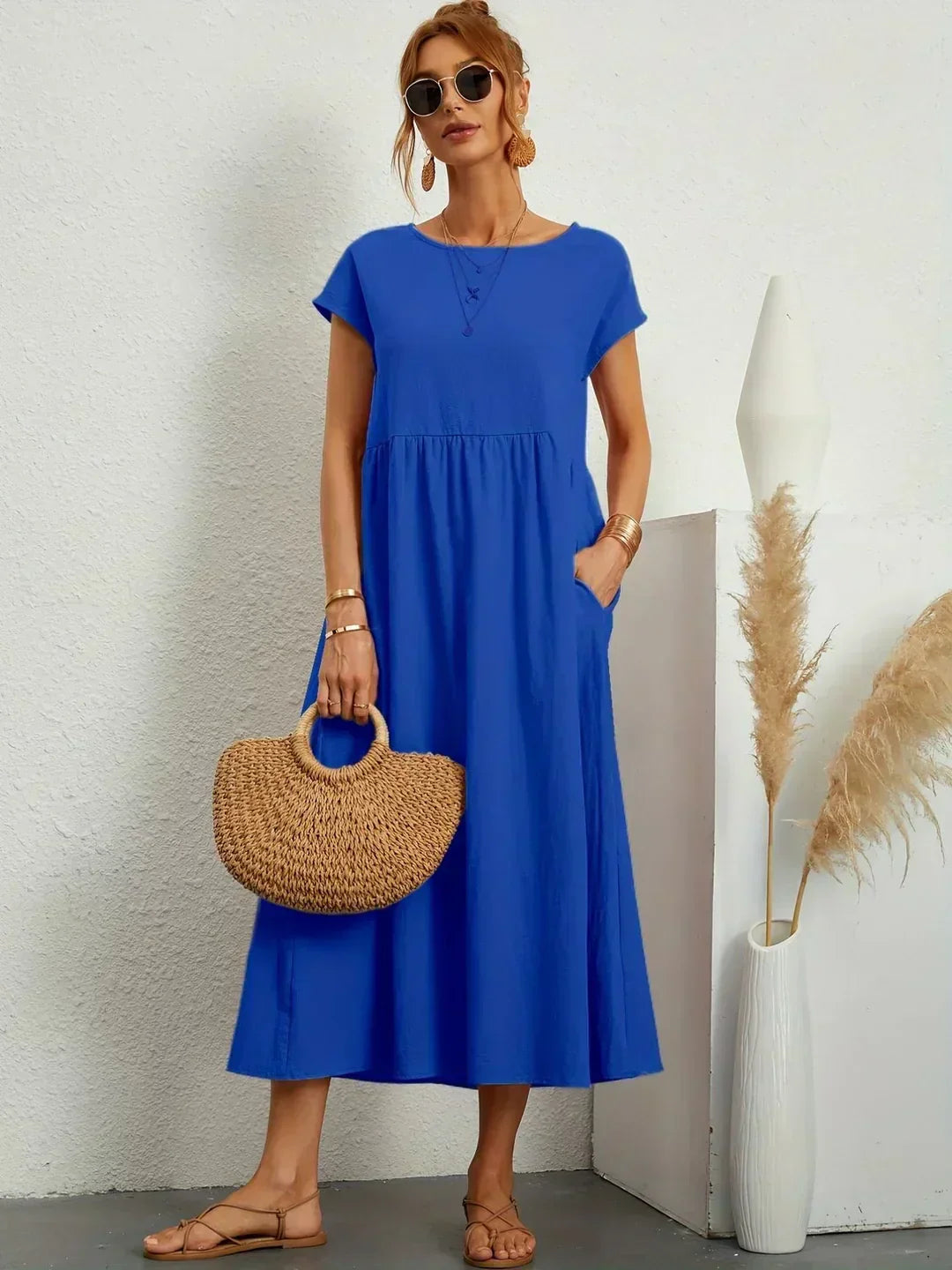 Sophie | Abito estivo elegante in lino per donne | Maxi