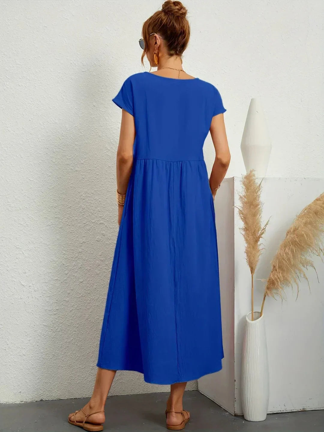 Sophie | Abito estivo elegante in lino per donne | Maxi