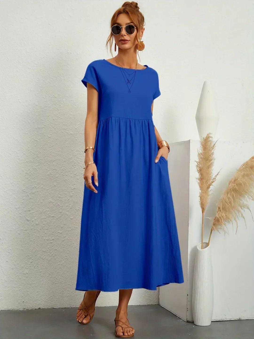 Sophie | Abito estivo elegante in lino per donne | Maxi