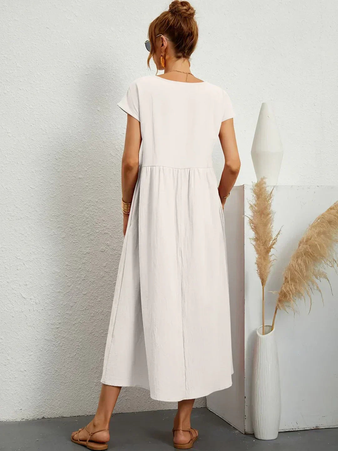 Sophie | Abito estivo elegante in lino per donne | Maxi