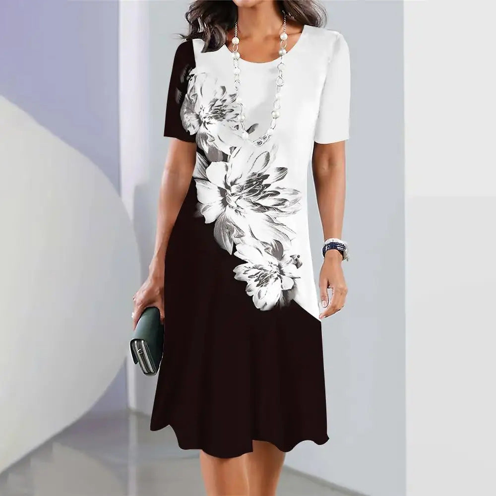 Dames Scherpe-print zomerjurk | Midi