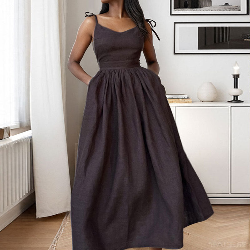 Dames asymmetrische zomerjurk | Midi