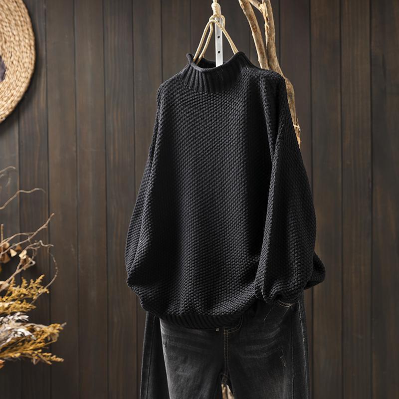 Stijlvolle Trui met Hoge Kraag – Warm, Comfortabel & Tijdloos