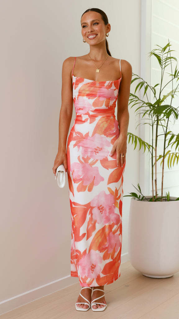 Dames Elegante bloemenprint zomerjurk | Maxi