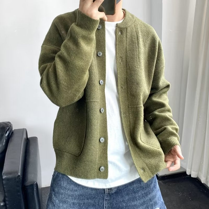 Heren Oversized Cardigan | Lang, Knopen