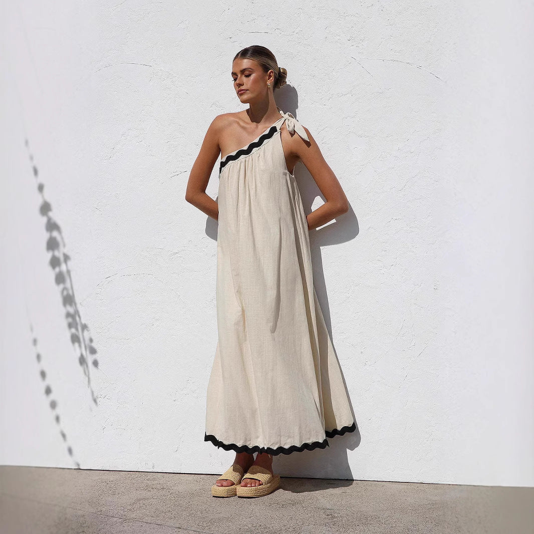 Dames Luchtige Asymmetrische Zomerjurk | Maxi