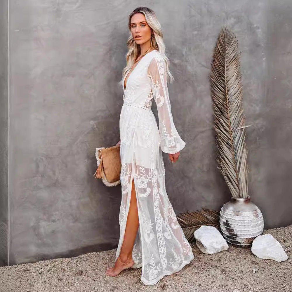 Dames Elegante Transparante Cocktailjurk | Maxi