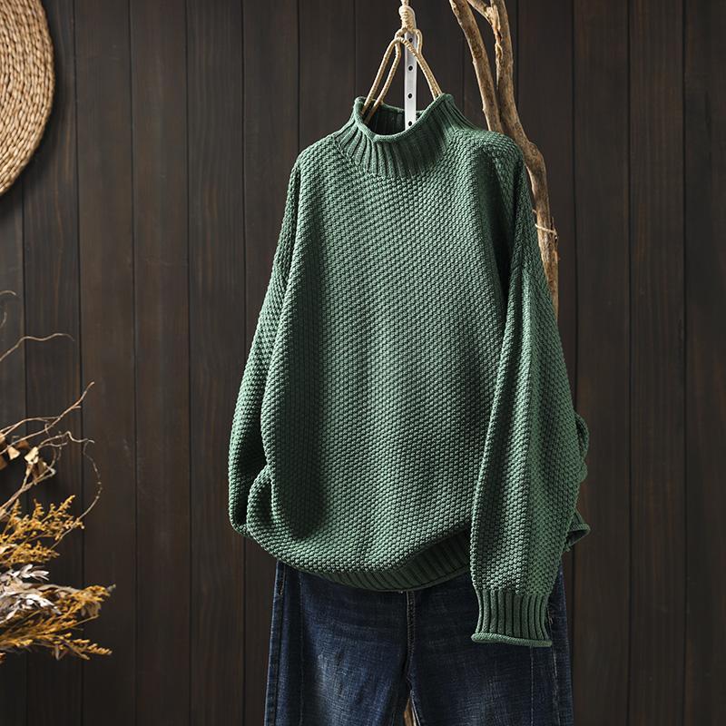 Stijlvolle Trui met Hoge Kraag – Warm, Comfortabel & Tijdloos