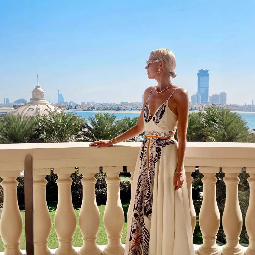 Abito estivo elegante da spiaggia con stampa | Maxi
