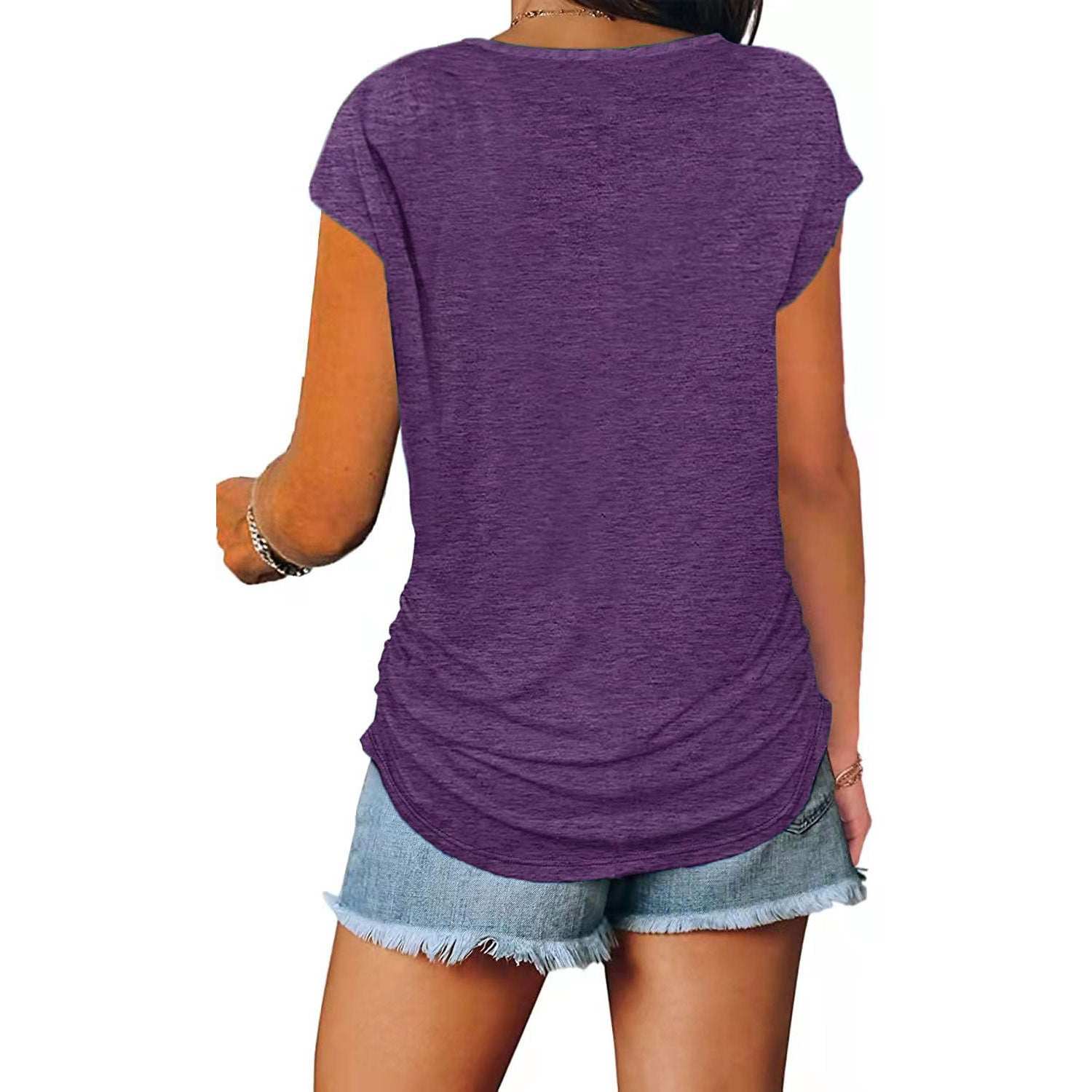 Dames Zomer T-shirt | Kort, Ritsdetail