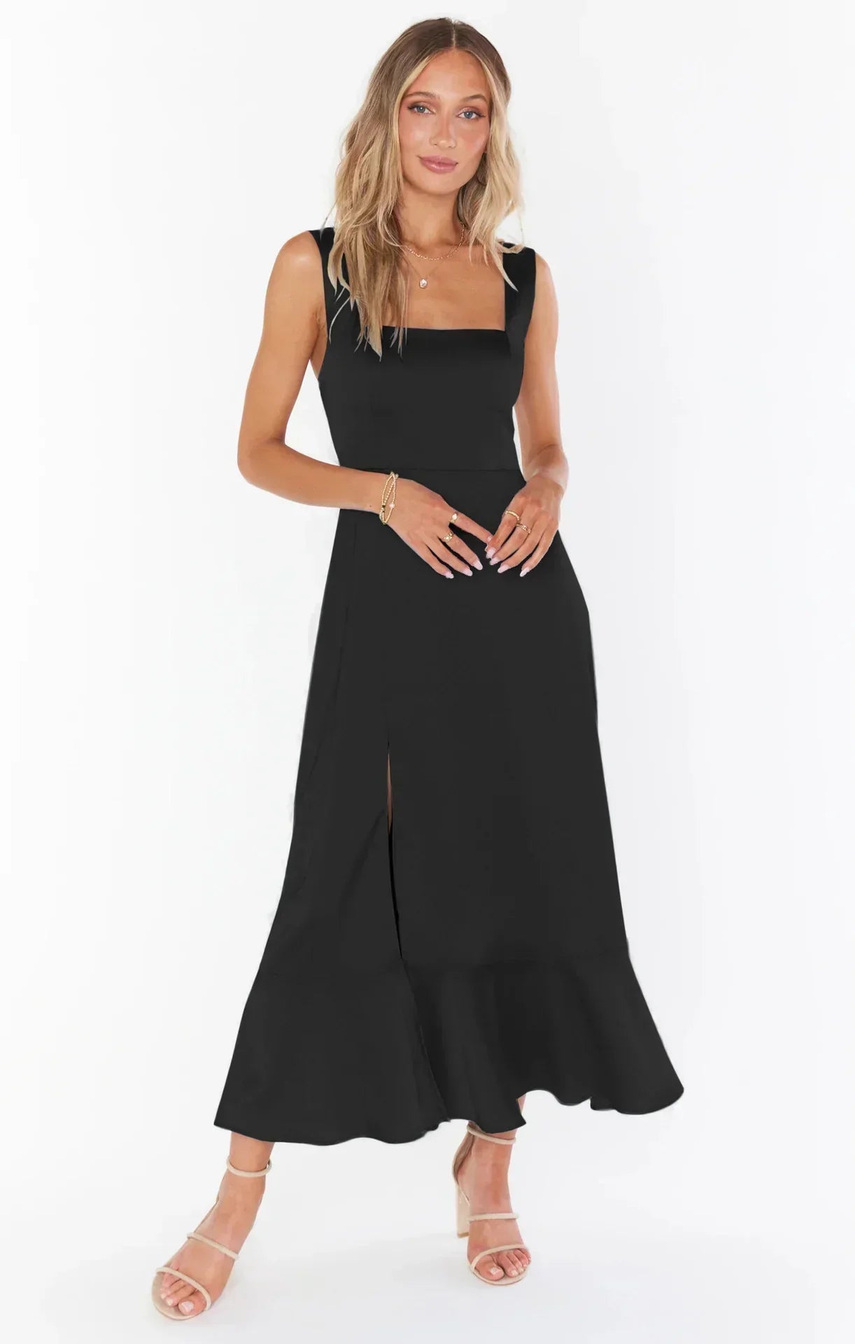 Dames Elegante split zomerjurk | Maxi