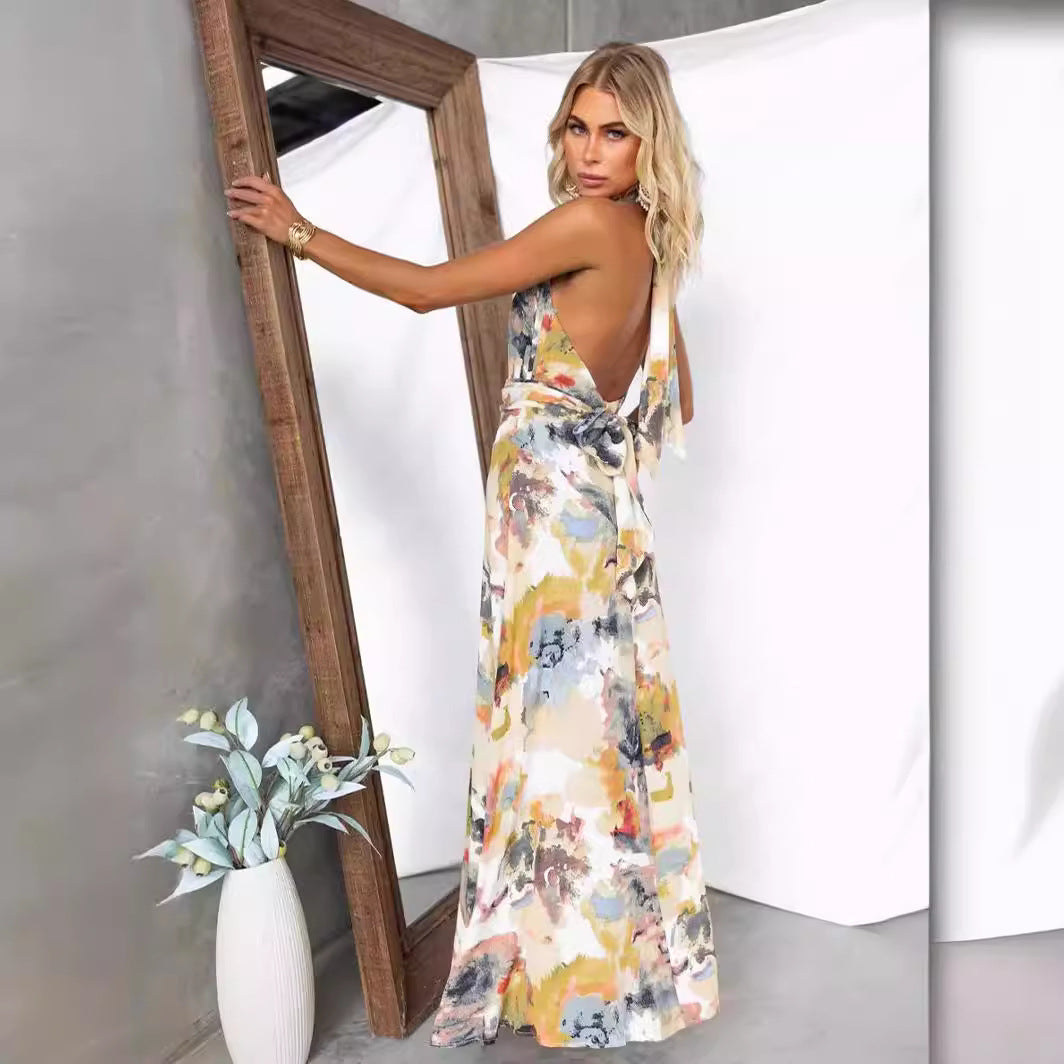 Abito estivo elegante da donna con collo all'americana | Maxi