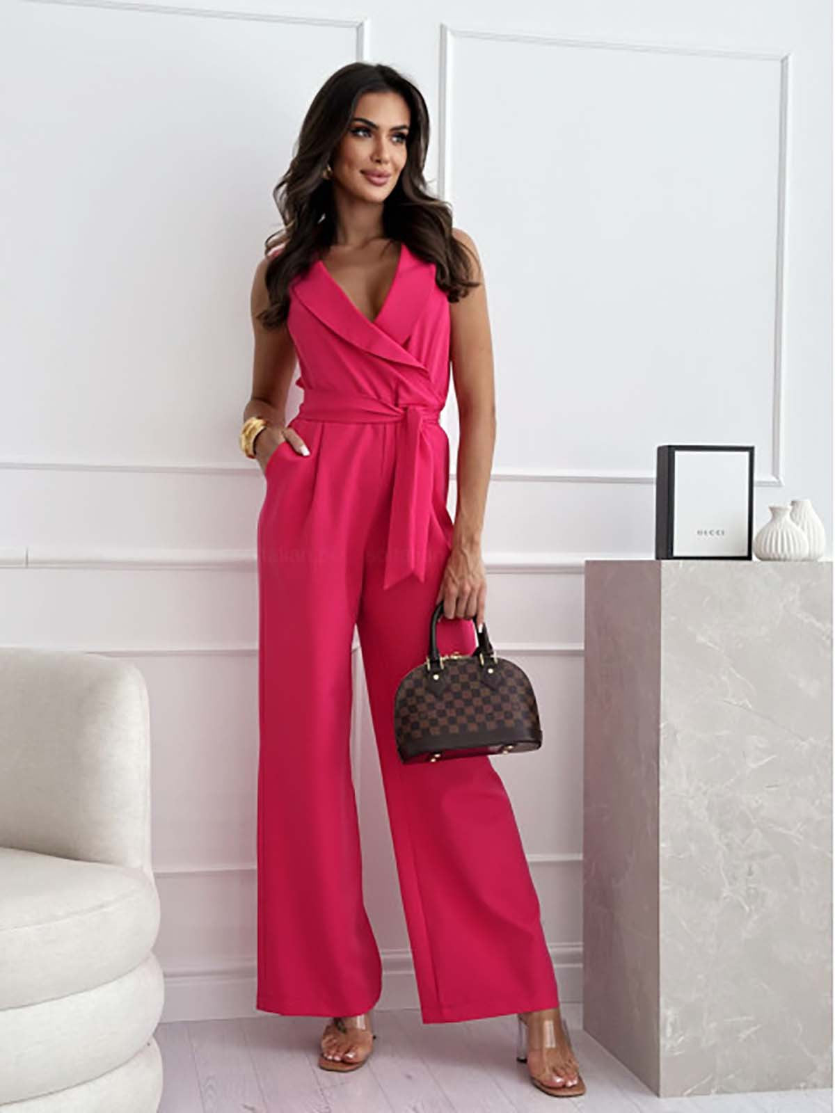 Dames elegante jumpsuit | Zwarte feestelijke stijl