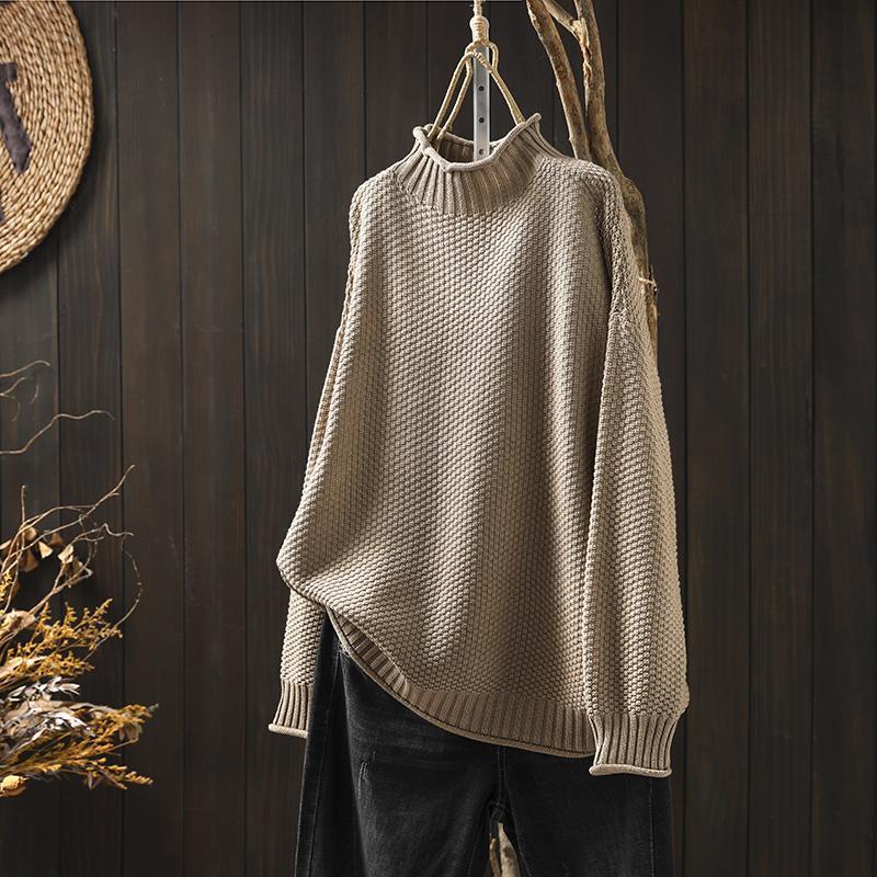 Stijlvolle Trui met Hoge Kraag – Warm, Comfortabel & Tijdloos