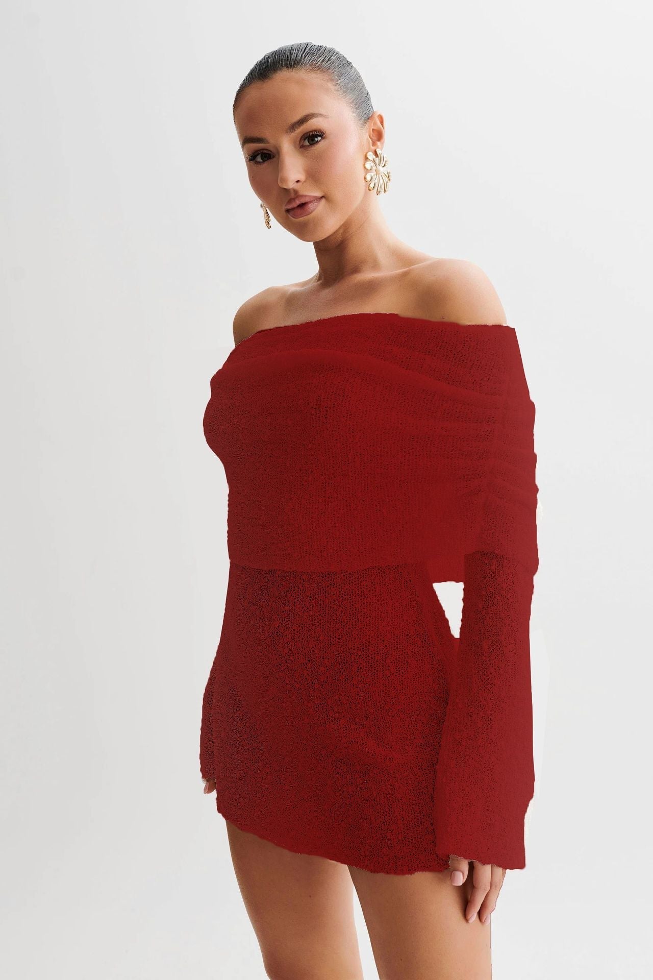 Dames Off-shoulder Partykleid | Mini