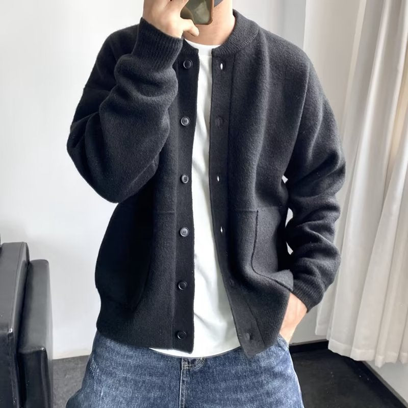 Heren Oversized Cardigan | Lang, Knopen