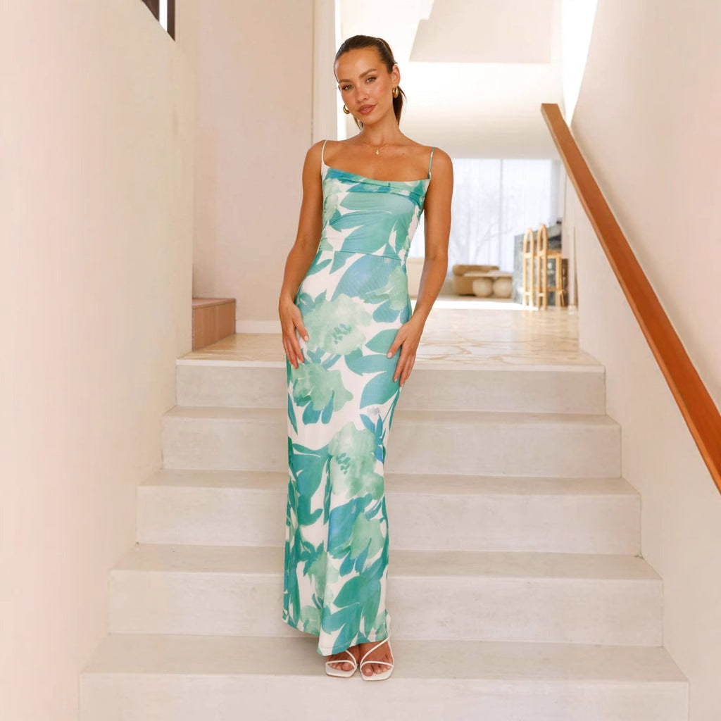 Dames Elegante bloemenprint zomerjurk | Maxi