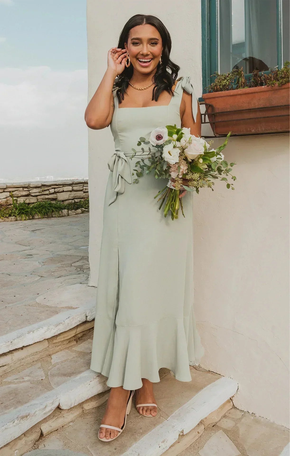 Dames Elegante split zomerjurk | Maxi
