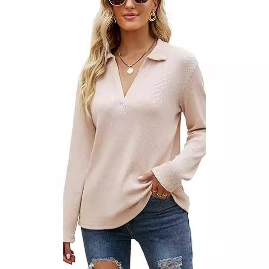 Dames Zomer Poloshirt | Langarm, Luchtig