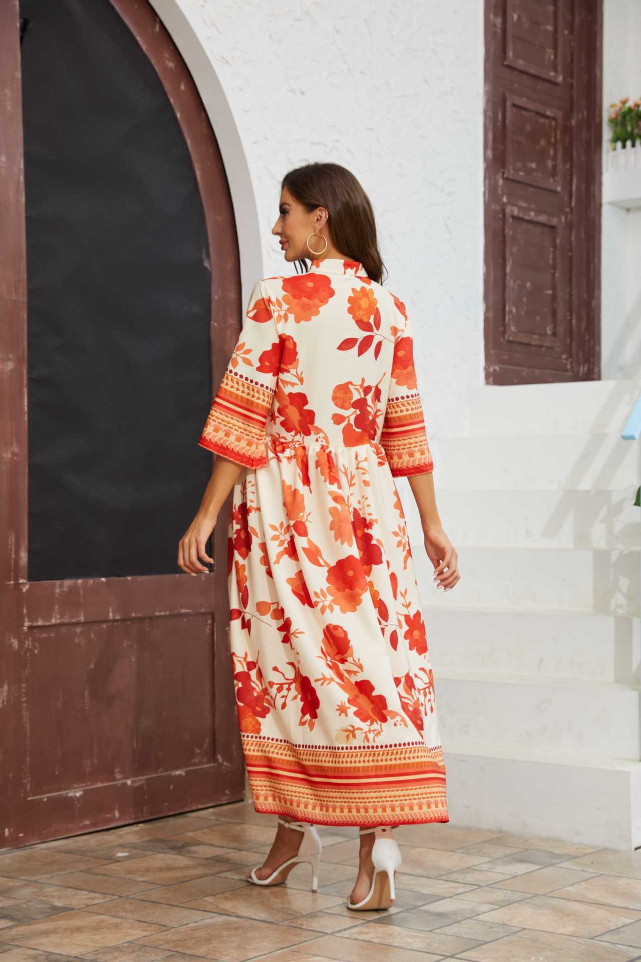 Dames Bohemien Bloemenprint Zomerjurk | Maxi