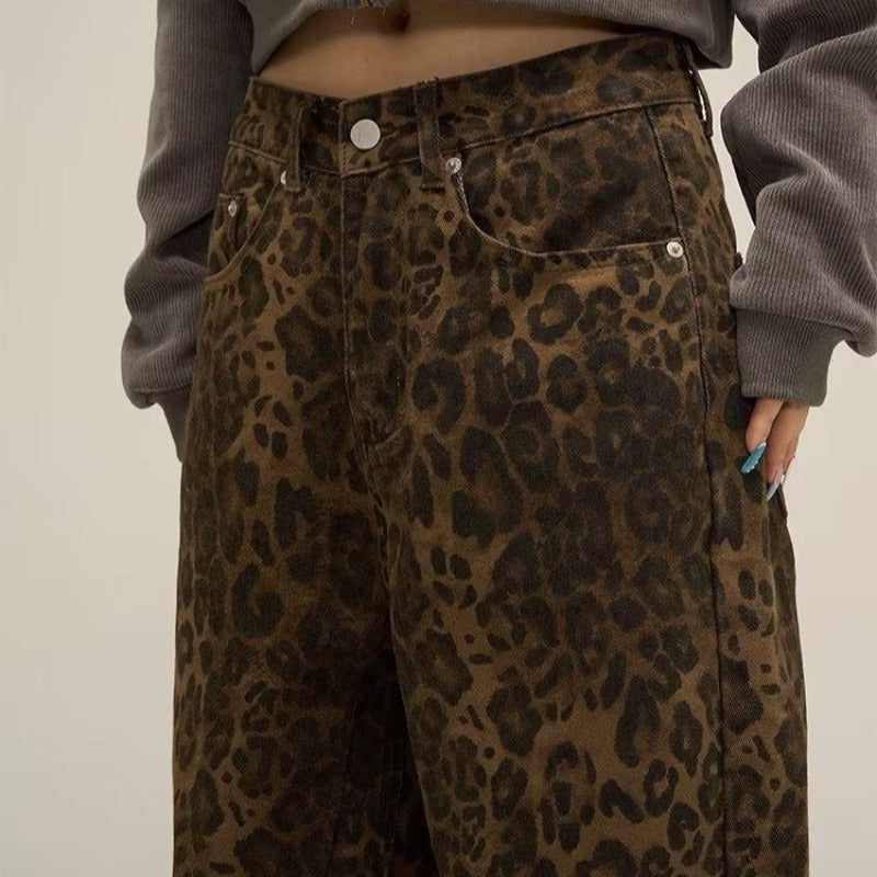 Dames Baggy Broek | Lange Luipaardprint