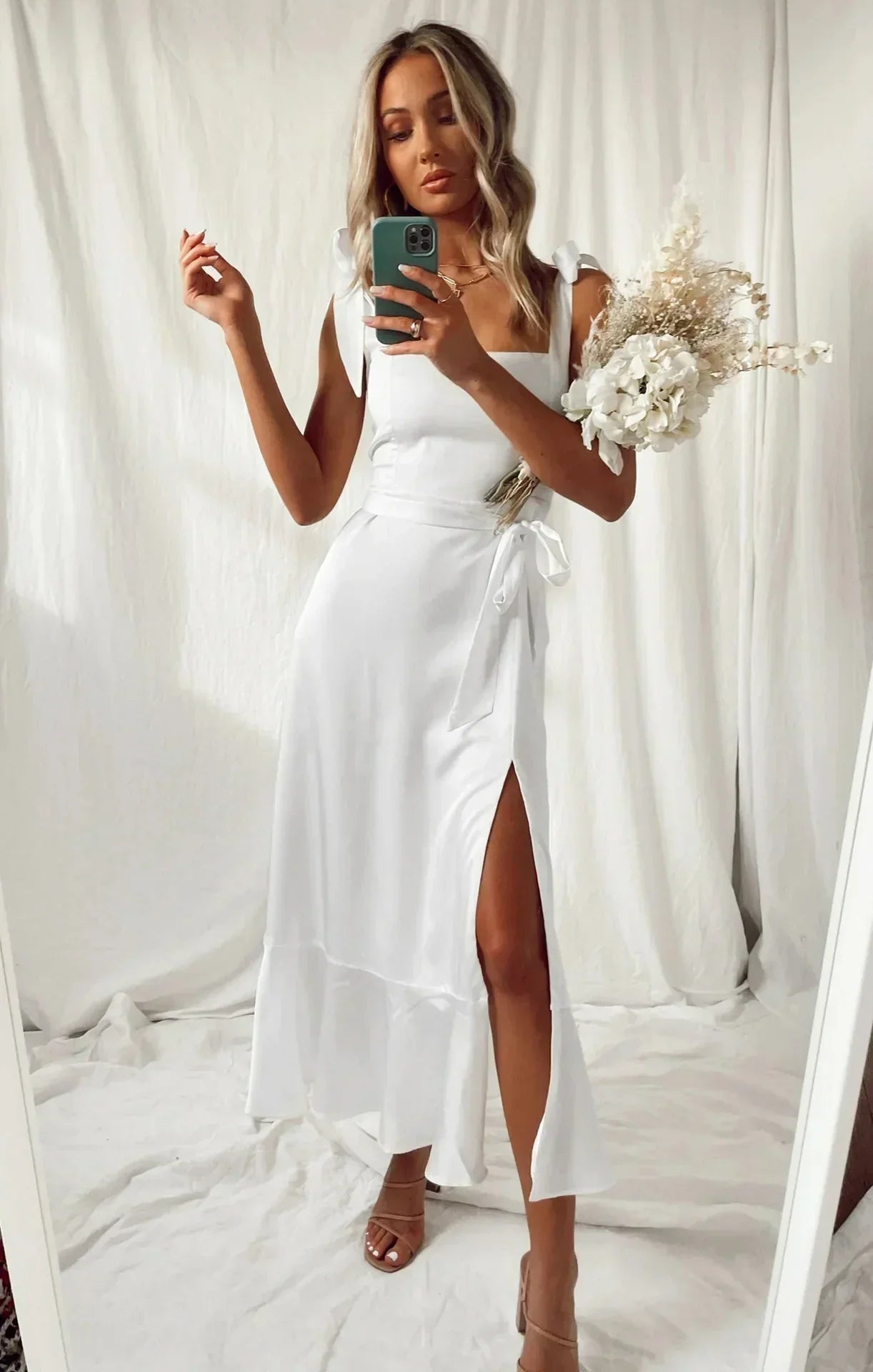 Dames Elegante split zomerjurk | Maxi