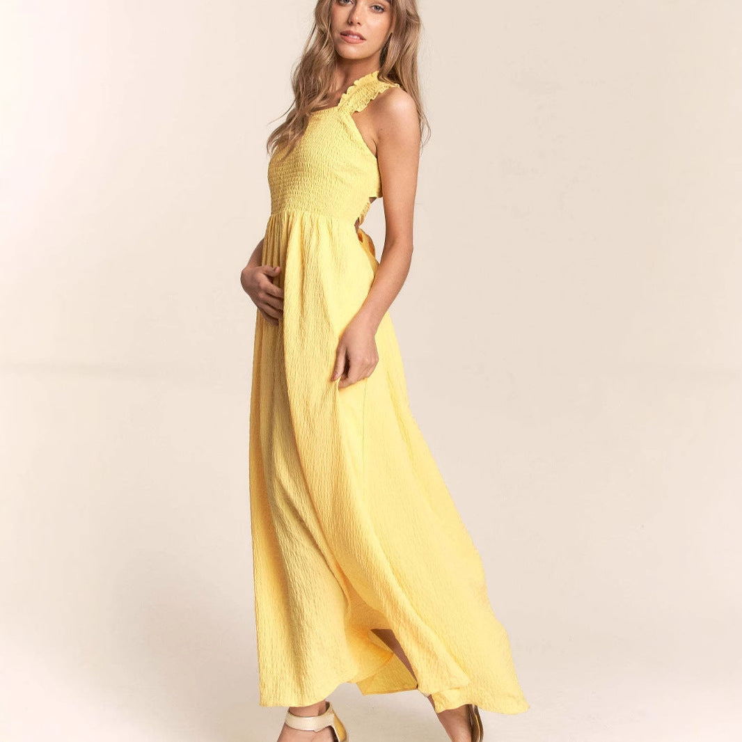 Dames Elegante geplooide zomerjurk | Maxi