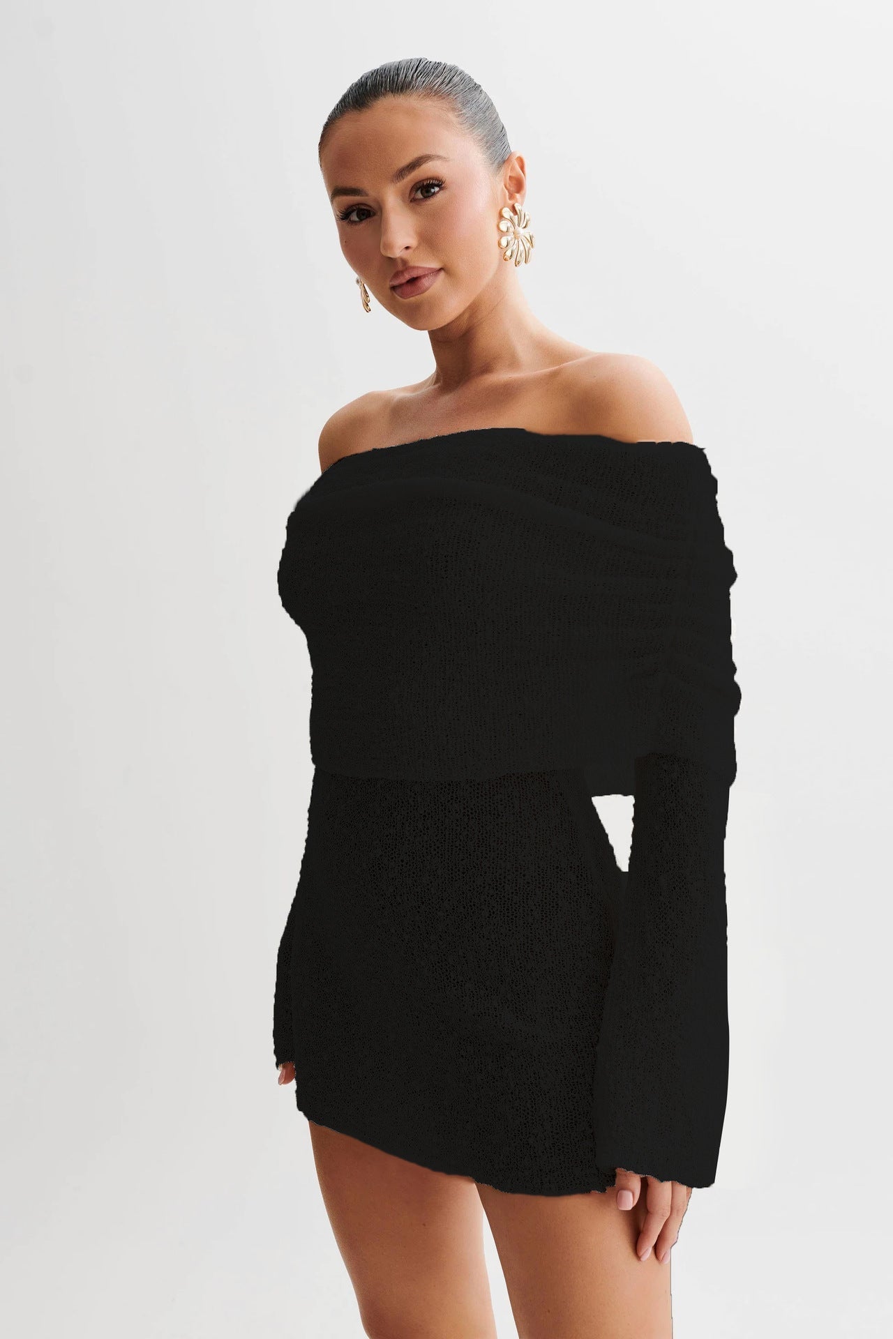 Dames Off-shoulder Partykleid | Mini