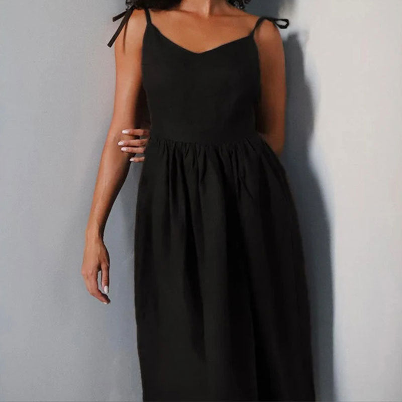 Dames asymmetrische zomerjurk | Midi