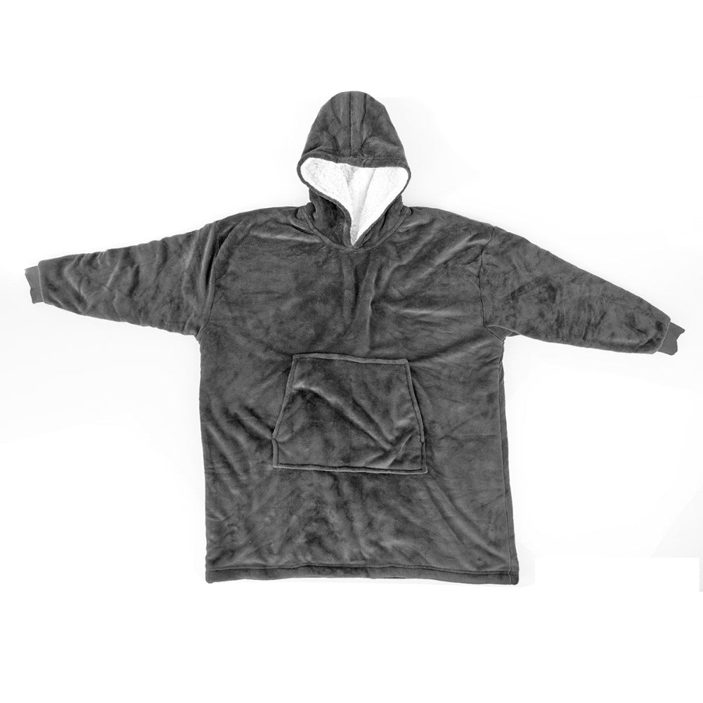 Oversized Hoodie Fleece Deken met Sherpa Voering voor Warmte