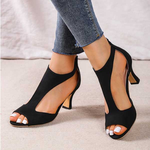Dames Zomer Sandalen | Open Teen, Hakje