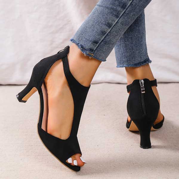 Dames Zomer Sandalen | Open Teen, Hakje