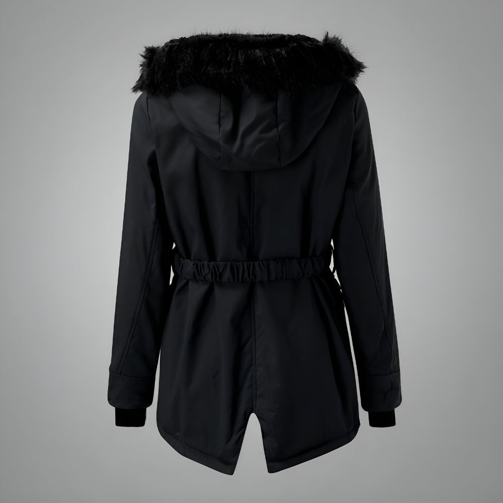 Dames Warme Lange Winterjas Parka – Met Capuchon