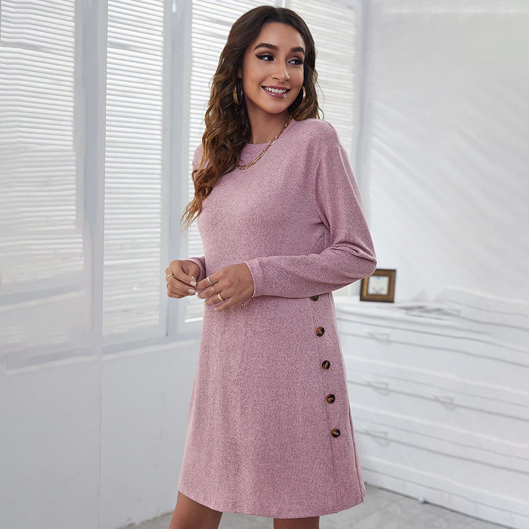 Abito Casual Elegante con Bottoni per Donne | Mini