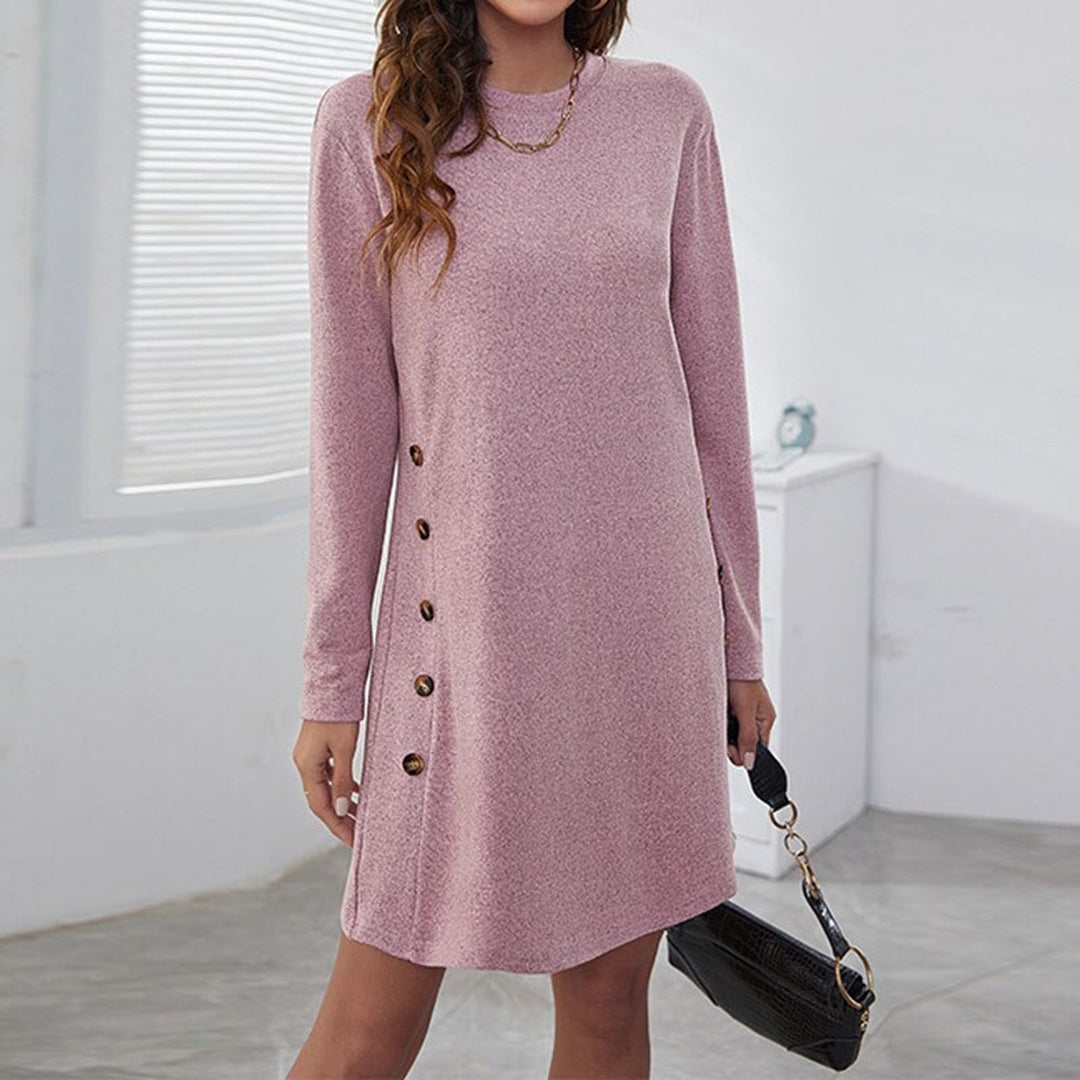 Abito Casual Elegante con Bottoni per Donne | Mini