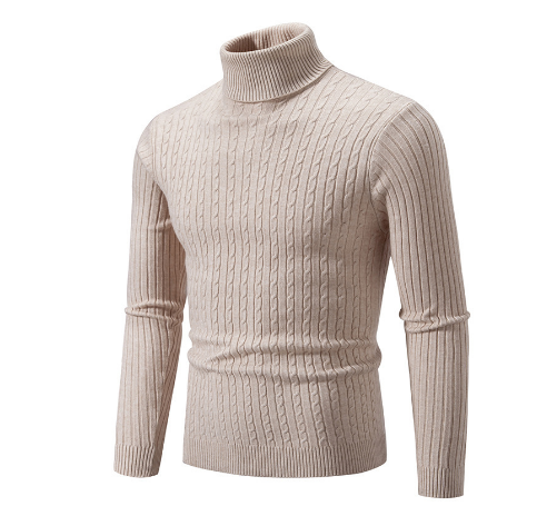 Heren Fijngebreide Pullover | Warme Rollkraagstijl