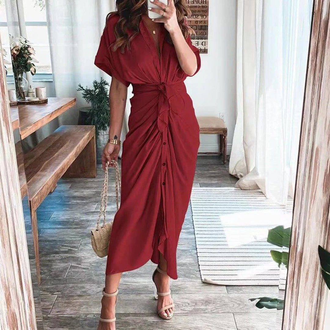 Dames Elegante geknoopte zomerjurk | Maxi