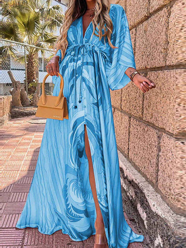 Abito estivo leggero da donna con motivo colorato | Maxi