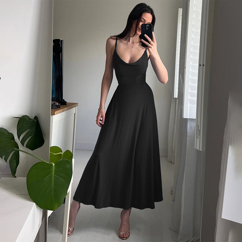 Dames Elegante Jurk met Spaghettibandjes | Maxi