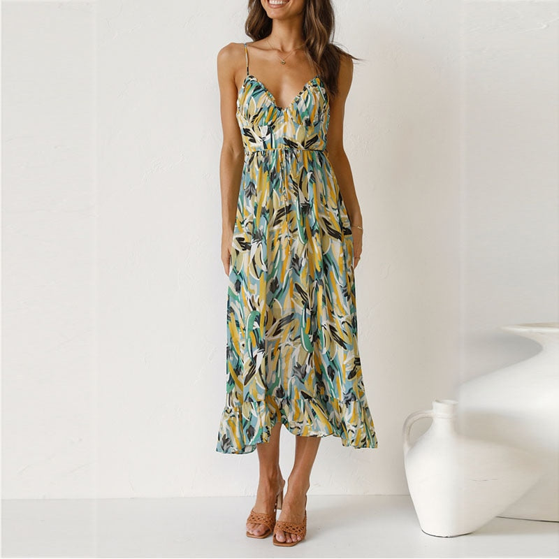 Dames Luchtige Strandjurk | Midi