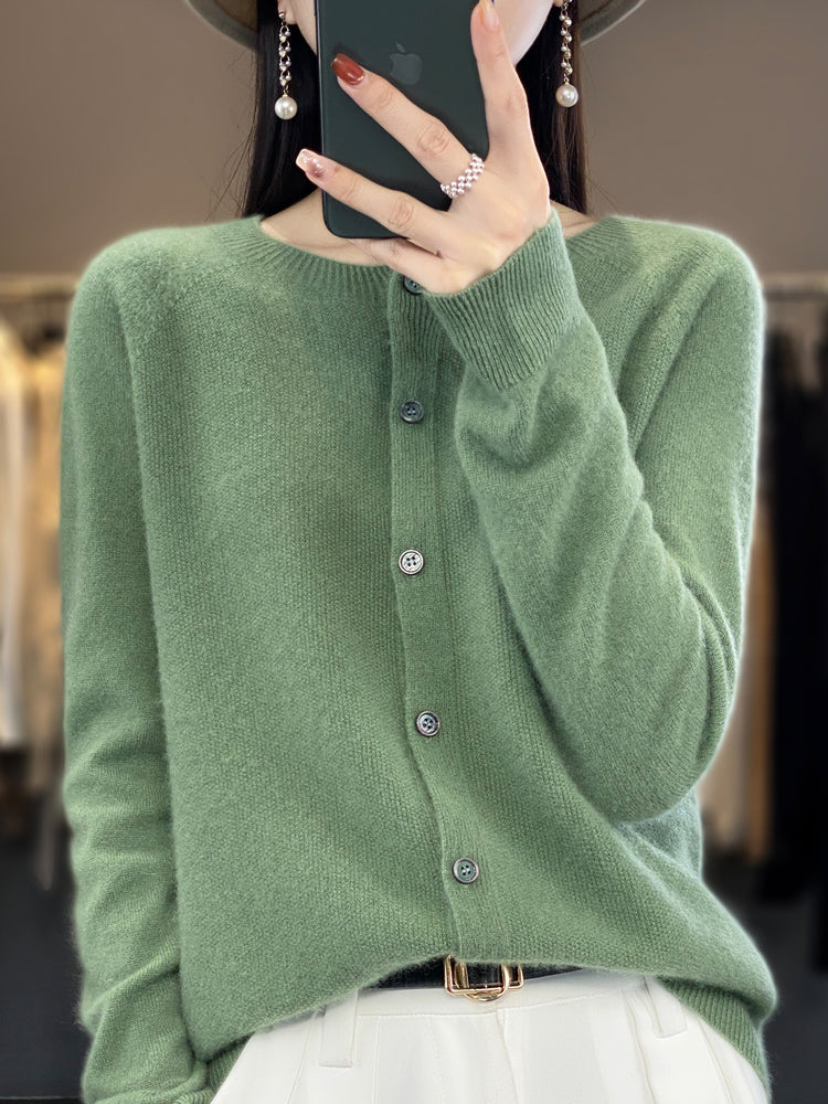 Dames Herfst Cardigan | Lang, Met Knopen