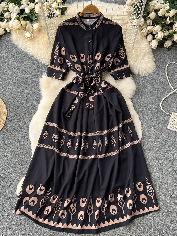 Dames Artistieke elegante zomerjurk | Midi
