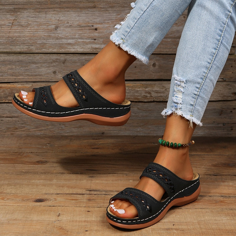 Dames Comfortabele Sandalen | Dubbele Bandjes