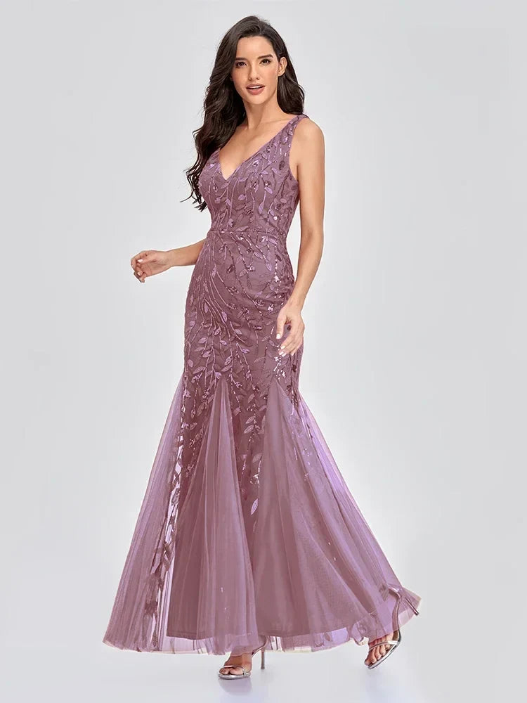 Dames Pailletten Gala Avondjurk | Maxi