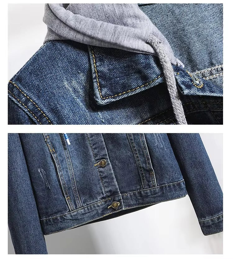 Dames Collegejack | Lichte Denimlook